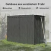 Afvalcontainerbox Voor 2 Containers Afsluitbare Afvalcontainerbekleding Met Opklapbaar Deksel Donkergrijs