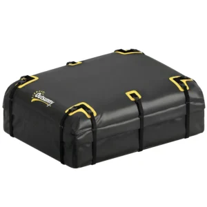 Auto Dakkoffer 21 Kubieke Voet Opvouwbaar Waterdicht Dakbagagedrager Met Anti Slip Mat 10 Zware Lastriemen 6 Deurhaken