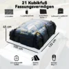 Auto Dakkoffer 21 Kubieke Voet Opvouwbaar Waterdicht Dakbagagedrager Met Anti Slip Mat 10 Zware Lastriemen 6 Deurhaken