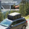 Auto Dakkoffer 21 Kubieke Voet Opvouwbaar Waterdicht Dakbagagedrager Met Anti Slip Mat 10 Zware Lastriemen 6 Deurhaken