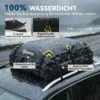 Auto Dakkoffer 21 Kubieke Voet Opvouwbaar Waterdicht Dakbagagedrager Met Anti Slip Mat 10 Zware Lastriemen 6 Deurhaken