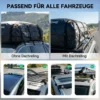 Auto Dakkoffer 21 Kubieke Voet Opvouwbaar Waterdicht Dakbagagedrager Met Anti Slip Mat 10 Zware Lastriemen 6 Deurhaken