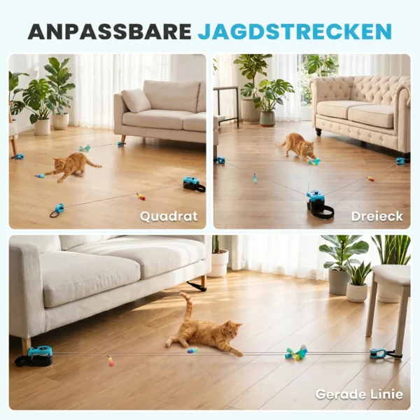 Automatisch/Afstandsbediend Kattenspeelgoed Met Instelbare Snelheid En Aanpasbare Looproutes Zwart