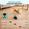 Automatisch/Afstandsbediend Kattenspeelgoed Met Instelbare Snelheid En Aanpasbare Looproutes Zwart