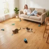 Automatisch/Afstandsbediend Kattenspeelgoed Met Instelbare Snelheid En Aanpasbare Looproutes Zwart