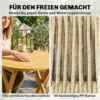 Balkonmeubelset 3 delig Polyrattan Hout Inklapbaar Tuinmeubelset Met Tafel 2 Stoelen, Ademend