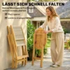 Balkonmeubelset 3 delig Polyrattan Hout Inklapbaar Tuinmeubelset Met Tafel 2 Stoelen, Ademend