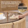 Bijzettafel Van Polyrattan Koffietafel Met Gehard Glazen Blad Tuintafel Met Stalen Frame 70 X 70 X 33 Cm Bruin