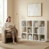 Boekenkast Staand Rek Met 3 Niveaus Smal Rek Met Kantelbeveiliging Opbergrek Voor Woonkamer Slaapkamer Kantoor Wit