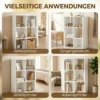 Boekenkast Staand Rek Met 3 Niveaus Smal Rek Met Kantelbeveiliging Opbergrek Voor Woonkamer Slaapkamer Kantoor Wit