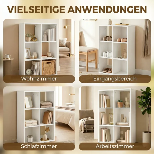 Boekenkast Staand Rek Met 3 Niveaus Smal Rek Met Kantelbeveiliging Opbergrek Voor Woonkamer Slaapkamer Kantoor Wit