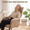 Bureaustoel Met Verstelbare Hoofdsteun, Ergonomische Bureaustoel, Kantelfunctie, In Hoogte Verstelbaar, Bruin