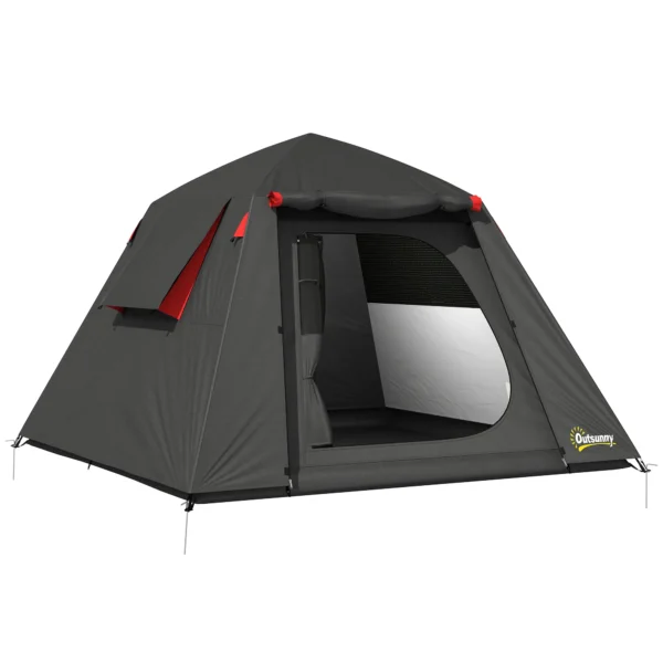 Campingtent Voor 2 Personen 3000mm Waterdicht & Winddicht Koepeltent Met 2 Deuren 2 Gaasramen 2 Zijramen Draagtas
