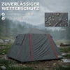 Campingtent Voor 2 Personen 3000mm Waterdicht & Winddicht Koepeltent Met 2 Deuren 2 Gaasramen 2 Zijramen Draagtas