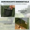 Campingtent Voor 3 4 Personen Stabiel 3000mm Waterdicht Familietent Met Slaapcabine Voorkamer Woonruimte Groen