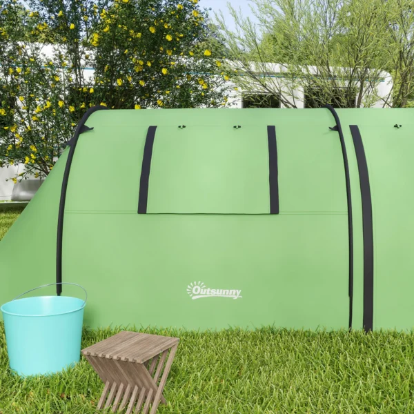 Campingtent Voor 3 4 Personen Stabiel Waterdicht Familietent Met Slaapkamer Woonkamer 3000mm Waterkolom Donkergroen