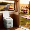 Campingtoilet Reistoilet Max. Draagkracht Tot 147 Kg 20L Voor Kamperen Wandelen Reizen Vissen 41,5 X 36,5 X 42 Cm Grijs