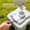 Campingtoilet Reistoilet Max. Draagkracht Tot 147 Kg 20L Voor Kamperen Wandelen Reizen Vissen 41,5 X 36,5 X 42 Cm Grijs