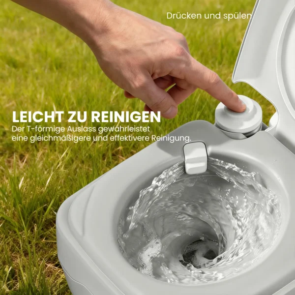 Campingtoilet Reistoilet Max. Draagkracht Tot 147 Kg 20L Voor Kamperen Wandelen Reizen Vissen 41,5 X 36,5 X 42 Cm Grijs