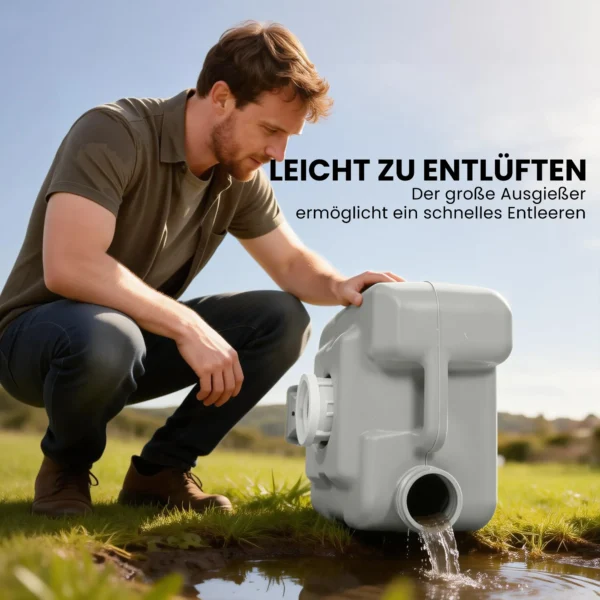 Campingtoilet Reistoilet Max. Draagkracht Tot 147 Kg 20L Voor Kamperen Wandelen Reizen Vissen 41,5 X 36,5 X 42 Cm Grijs