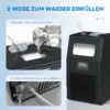 Commerciële 30 Kg/24H Vrijstaande IJsblokjesmachine Met 4 Kg Opslag, Zelfreinigend, Timer Staal Zwart
