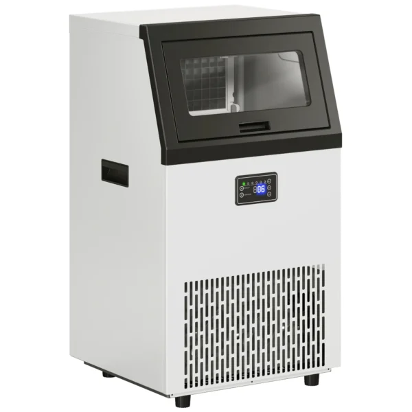 Commerciële IJsblokjesmachine, 55 Kg/24u Roestvrij Staal Inbouw Of Vrijstaande IJsblokjesmachine Met 13 Kg Opslag