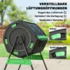 Compostbak, 200L Dubbele Kamer Composter Met Verstelbare Ventilatieopeningen, BPA vrij, Groen