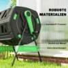 Compostbak, 200L Dubbele Kamer Composter Met Verstelbare Ventilatieopeningen, BPA vrij, Groen