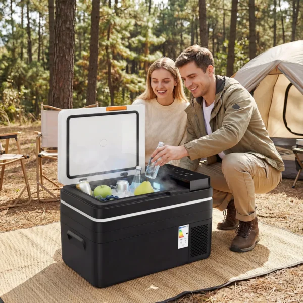 Compressor Koelbox 30L 20℃ 20℃ Elektrische Koelbox Met APP bediening LED verlichting USB aansluiting Batterijbescherming