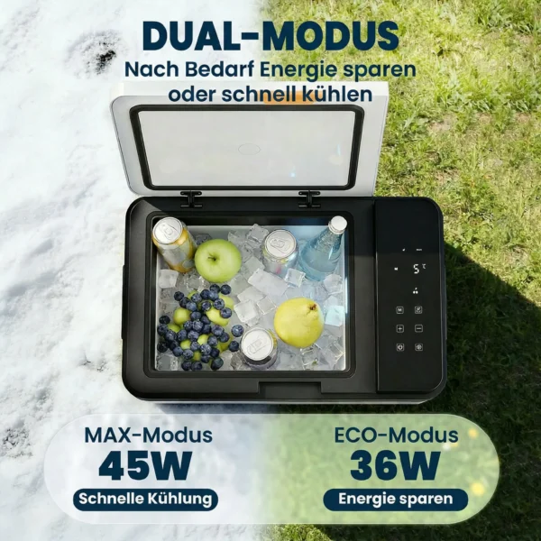 Compressor Koelbox 30L 20℃ 20℃ Elektrische Koelbox Met APP bediening LED verlichting USB aansluiting Batterijbescherming
