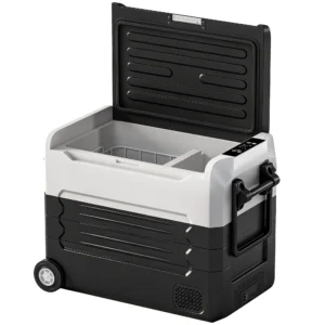 Compressor Koelbox 50L 20℃ 20℃ Elektrische Koelbox Met Dual Zone Temperatuurregeling APP LED Batterijbescherming Vouwhandvat