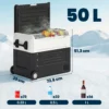 Compressor Koelbox 50L 20℃ 20℃ Elektrische Koelbox Met Dual Zone Temperatuurregeling APP LED Batterijbescherming Vouwhandvat