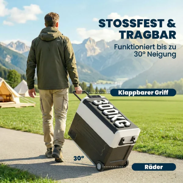 Compressor Koelbox 50L 20℃ 20℃ Elektrische Koelbox Met Dual Zone Temperatuurregeling APP LED Batterijbescherming Vouwhandvat