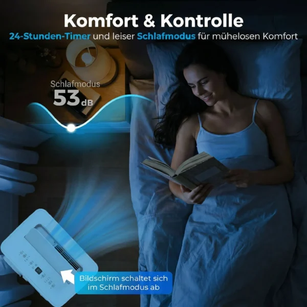Draagbaar Klimaatapparaat Met 12.000 BTU, 4 in 1 Airconditioner Met WiFi En Spraakbesturing, Koeling, Ontvochtiger, Ventilator, Slaapmodus