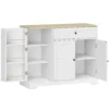Dressoir, Landhuisstijl Keukenkast Met Schuifdeuren, 1 Lade, 2 Verstelbare Planken, Deurrekken