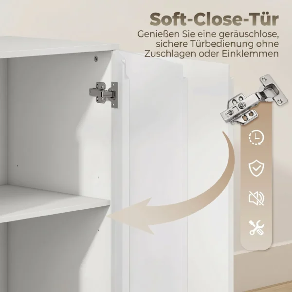 Dressoir Met 4 Lades En 1 Deur, Verstelbare Plank, Voor Woonkamer, Slaapkamer 100 X 40 X 80 Cm