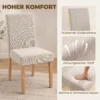 Eetkamerstoelen In Set Van 2, Moderne Linnen Gestoffeerde Stoelen Met Gestoffeerde Zit En Rugleuning, Poten Van Rubberhout