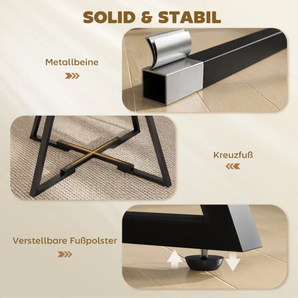 Eettafel Voor 4 Personen, 100 Cm Ronde Industriële Keukentafel Met Opbergruimte, Tafelblad In Houtlook, Rustiek Bruin