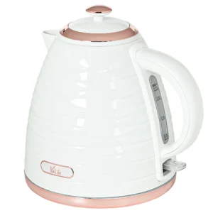 Elektrische Waterkoker, 1,7L, 2,2kW, Snelkookfunctie Met Afneembaar Wasbaar Anti Kalk Filter