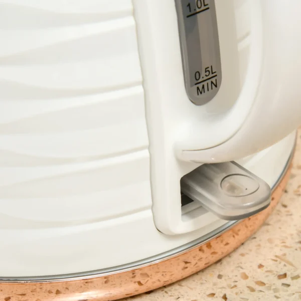 Elektrische Waterkoker, 1,7L, 2,2kW, Snelkookfunctie Met Afneembaar Wasbaar Anti Kalk Filter