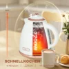 Elektrische Waterkoker, 1,7L, 2,2kW, Snelkookfunctie Met Afneembaar Wasbaar Anti Kalk Filter