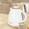 Elektrische Waterkoker, 1,7L, 2,2kW, Snelkookfunctie Met Afneembaar Wasbaar Anti Kalk Filter