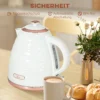 Elektrische Waterkoker, 1,7L, 2,2kW, Snelkookfunctie Met Afneembaar Wasbaar Anti Kalk Filter