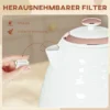 Elektrische Waterkoker, 1,7L, 2,2kW, Snelkookfunctie Met Afneembaar Wasbaar Anti Kalk Filter