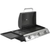 Gasgrill 7,5 KW Draagbare Tafelgrill Met 3 Branders Zijtafel Braadplaat Emaille Grillroosters Vetopvangbak