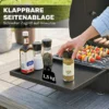 Gasgrill 7,5 KW Draagbare Tafelgrill Met 3 Branders Zijtafel Braadplaat Emaille Grillroosters Vetopvangbak