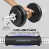Halterset 2 in 1 Korte Halters Lange Halters Verstelbaar Tot 20 KG Met Antislip Handvat Voor Krachttraining Thuis Grijs