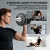 Halterset 2 in 1 Korte Halters Lange Halters Verstelbaar Tot 20 KG Met Antislip Handvat Voor Krachttraining Thuis Grijs