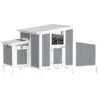 Houten Kippenhok Met Afsluitbare Deur, Legnest, Waterdicht PET dak Voor 3 4 Kippen, 145x90x92 Cm Grijs