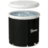 IJsbad Ø78 Cm Opvouwbare IJsbadtub Opblaasbare Draagbare IJston 280L Met 3 Isolatielagen Deksel, Zwart